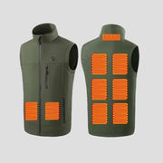 9 Area green Softshell Heated Vest