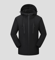hooded black Heated Outdoor Jacket