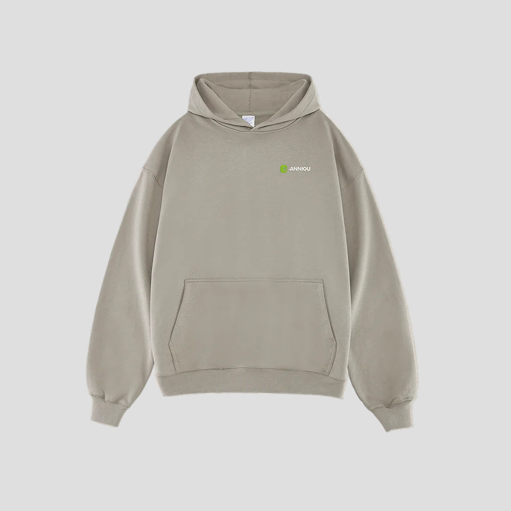 Khaki Oversized Heavyweight French Terry Hoodie