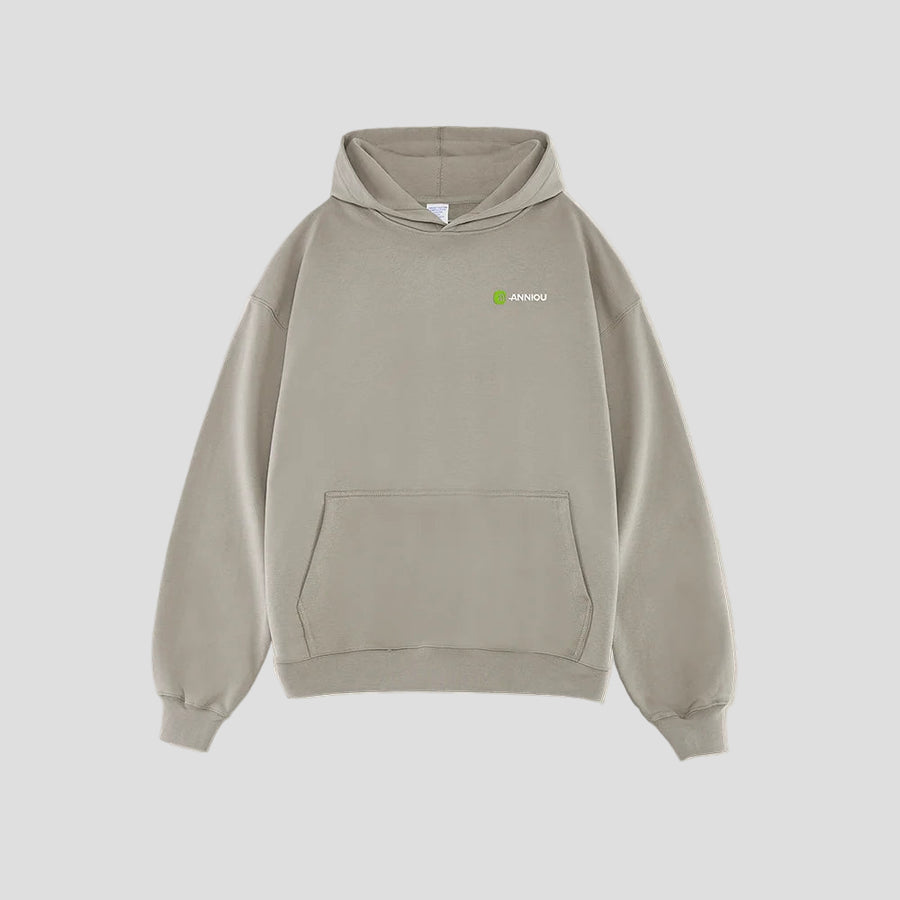 Khaki Oversized Heavyweight French Terry Hoodie
