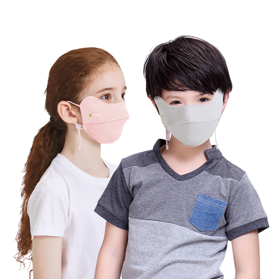 Kids wearing a UV Protection Mask