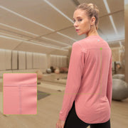 Anniou ladies red UPF 50+ sports Shirt with reflective strip