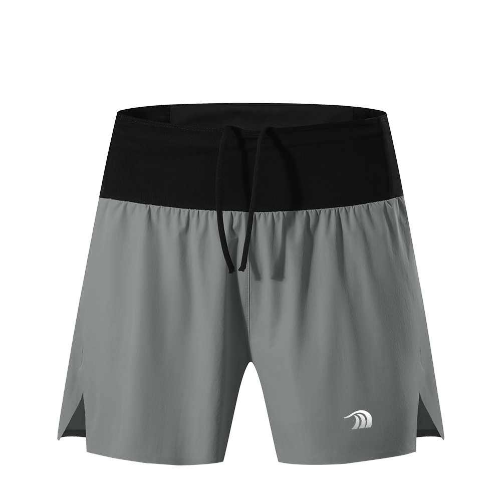 men's dark gray high waist running shorts by Anniou