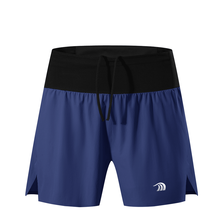 men's navy high waist running shorts by Anniou