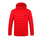 men's red Quilted Heated Jacket
