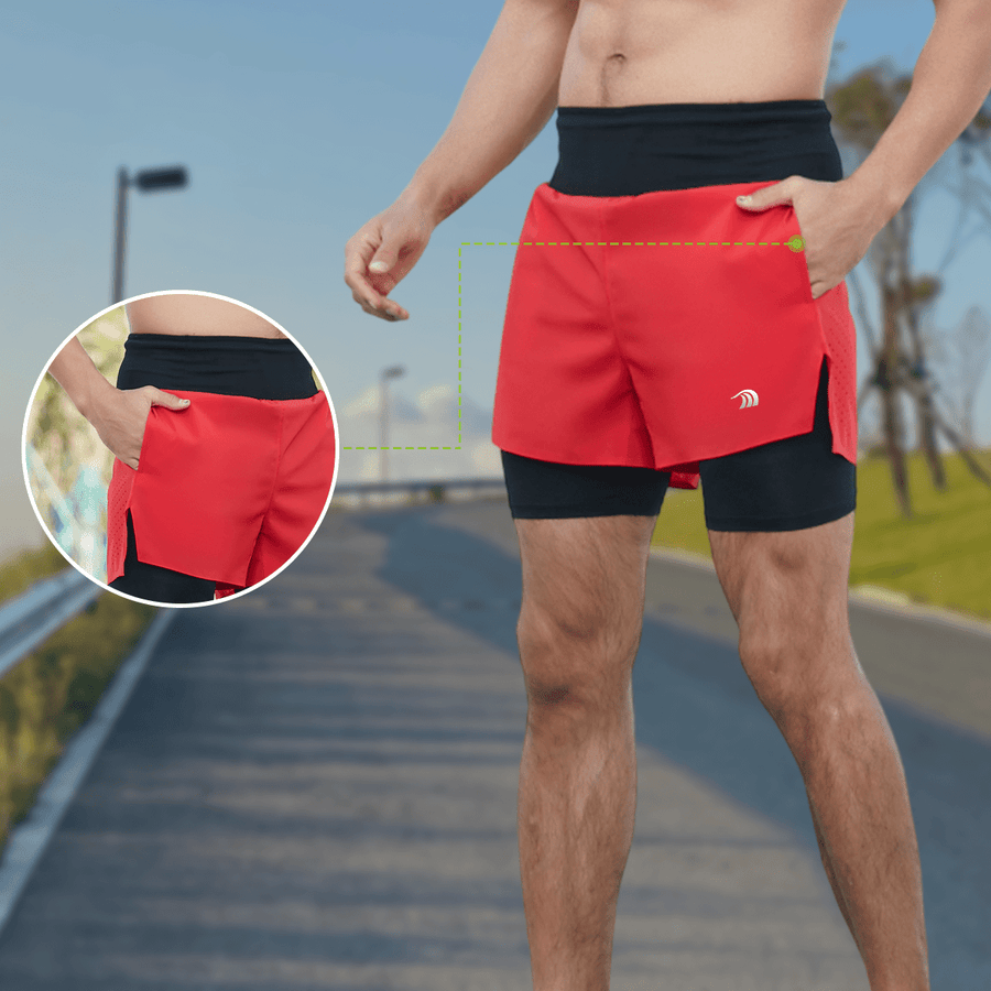 Men's 2 - in - 1 Trail Shorts - Sidiou Group