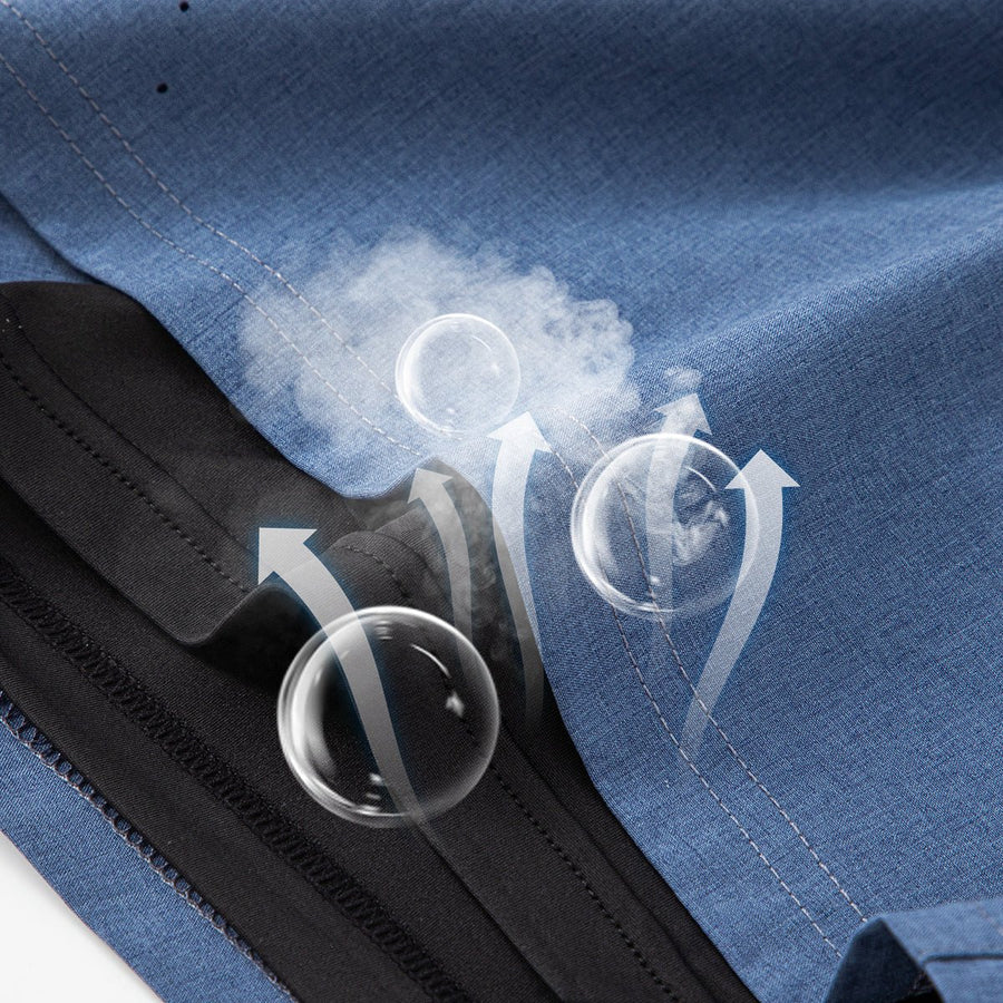 Men's Faux Two - piece Drawstring Quick - drying Sports Shorts - Sidiou Group