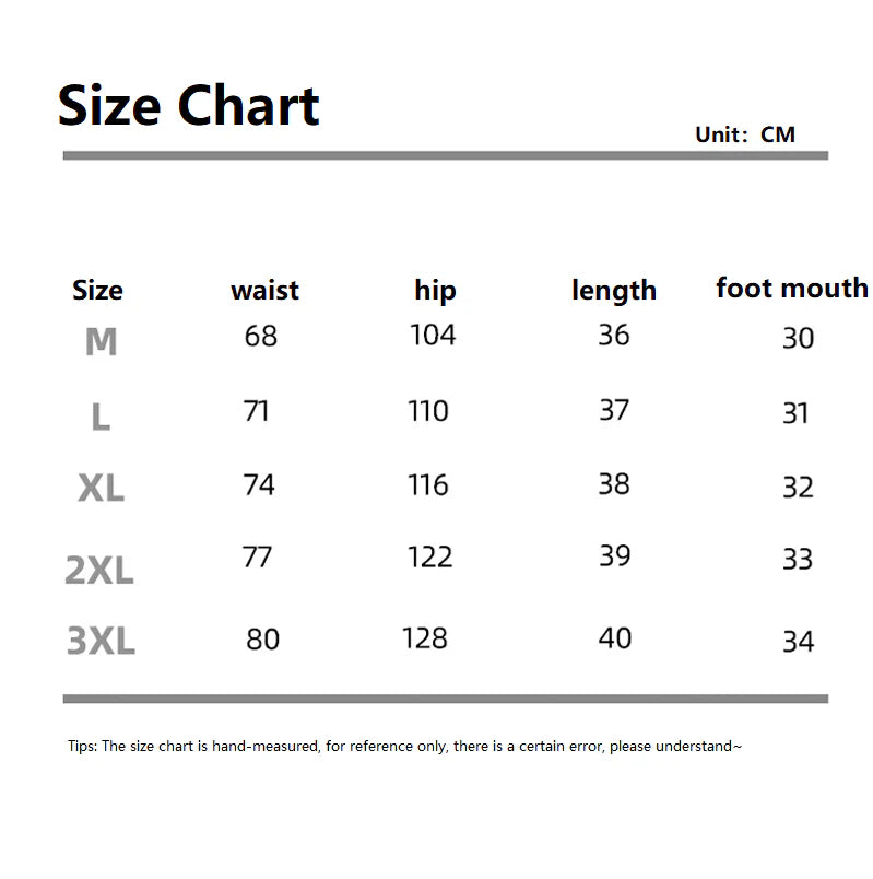 Size chart for clothing measurements in centimeters sports shorts