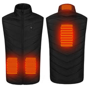 Menls black Heated Down Vest with 4 heated areas