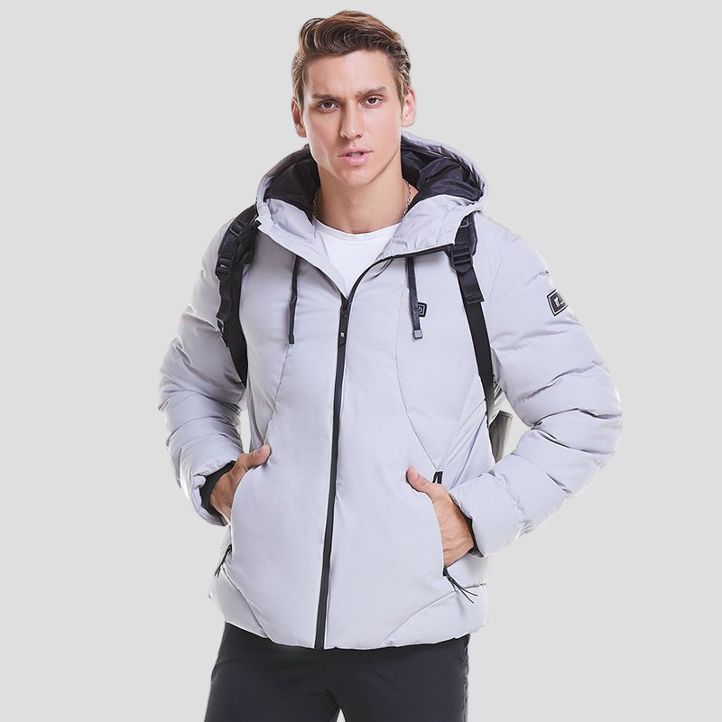 Men's Heated Hooded Winter Down Jacket - Sidiou Group