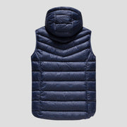Printed Heated puffer Vest hoodie