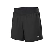 Men's black Outdoor Fitness Shorts with elestic waist by Anniou