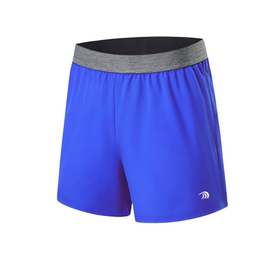 Men's blue Outdoor Fitness Shorts with elestic waist by Anniou
