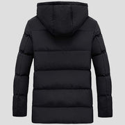 Men's Padded Down Cotton Heated Jacket back hood