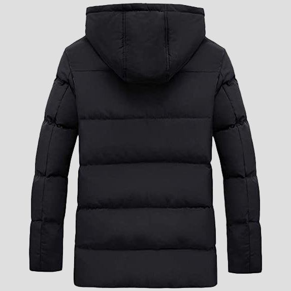 Men's Padded Down Cotton Heated Jacket back hood