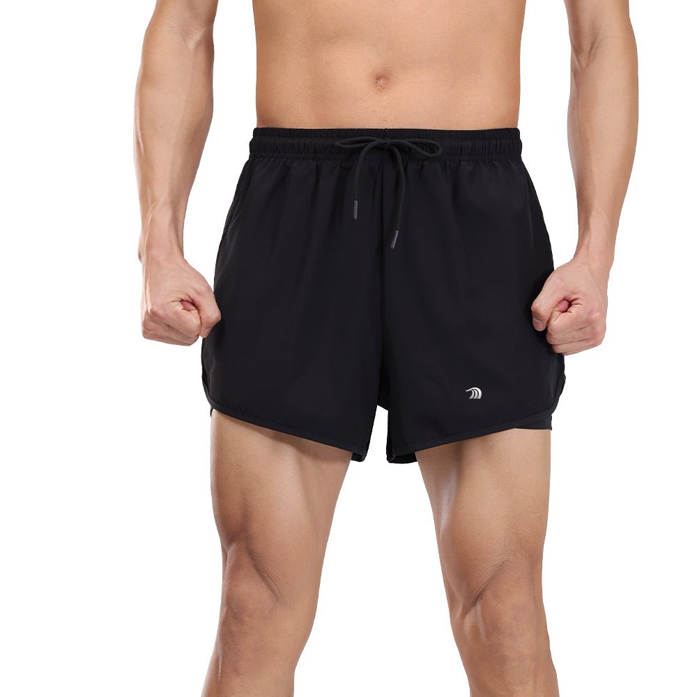 mens black Two Piece Athletic Shorts