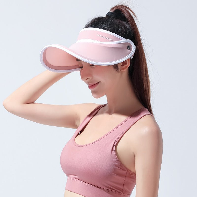 Women's Pink Wide Brim Sun Visor UPF 50+