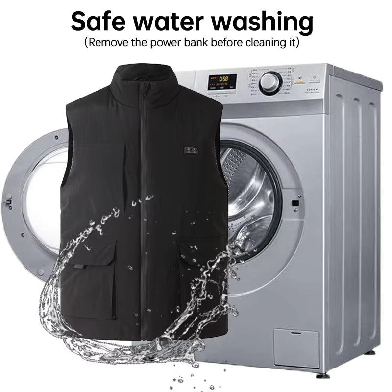 Plue Size Black Smart Heated Vest - Sidiou Group