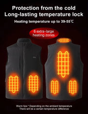 Plue Size Black Smart Heated Vest - Sidiou Group