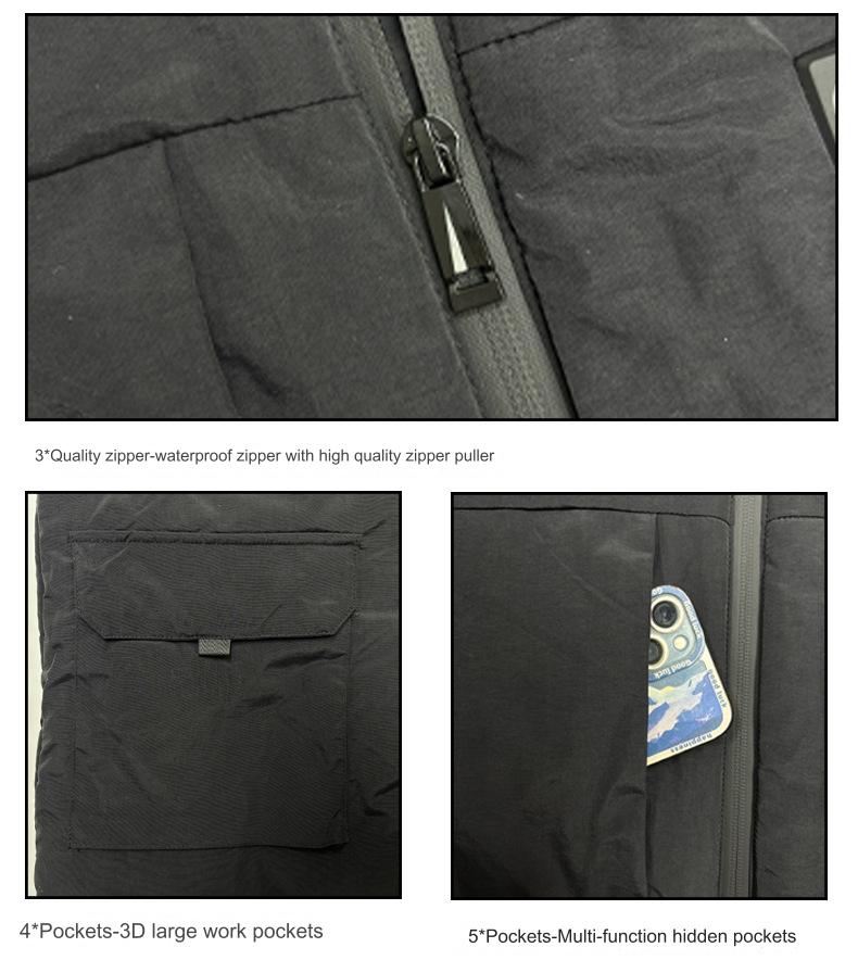 Plue Size Black Smart Heated Vest - Sidiou Group