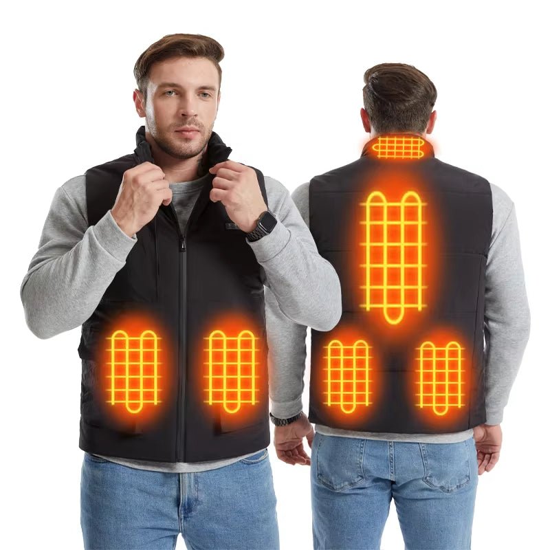 Plue Size Black Smart Heated Vest - Sidiou Group