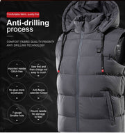 Plus Size Hooded Winter Heated Vest - Sidiou Group