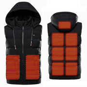 Plus Size Hooded Winter Heated Vest - Sidiou Group