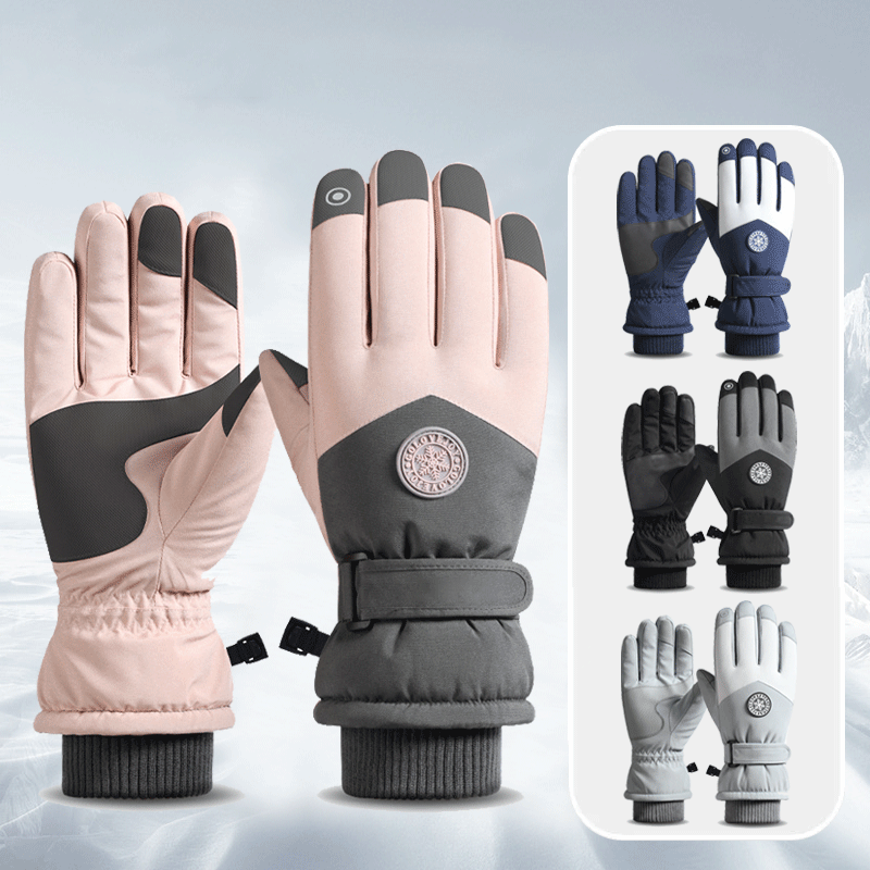 slection of  Fleece Waterproof Thermal Ski Gloves