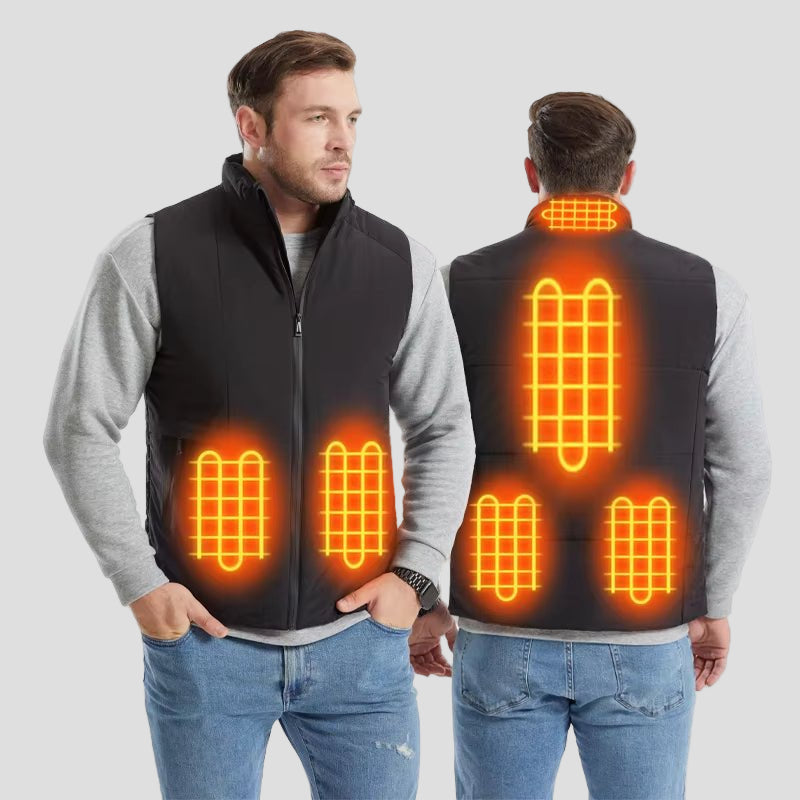 Graphene heated vest 6 heated zones