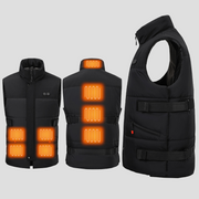 8 Area Adjustable Heated Vest front and back