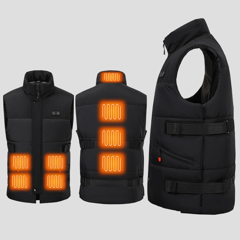 8 Area Adjustable Heated Vest front and back