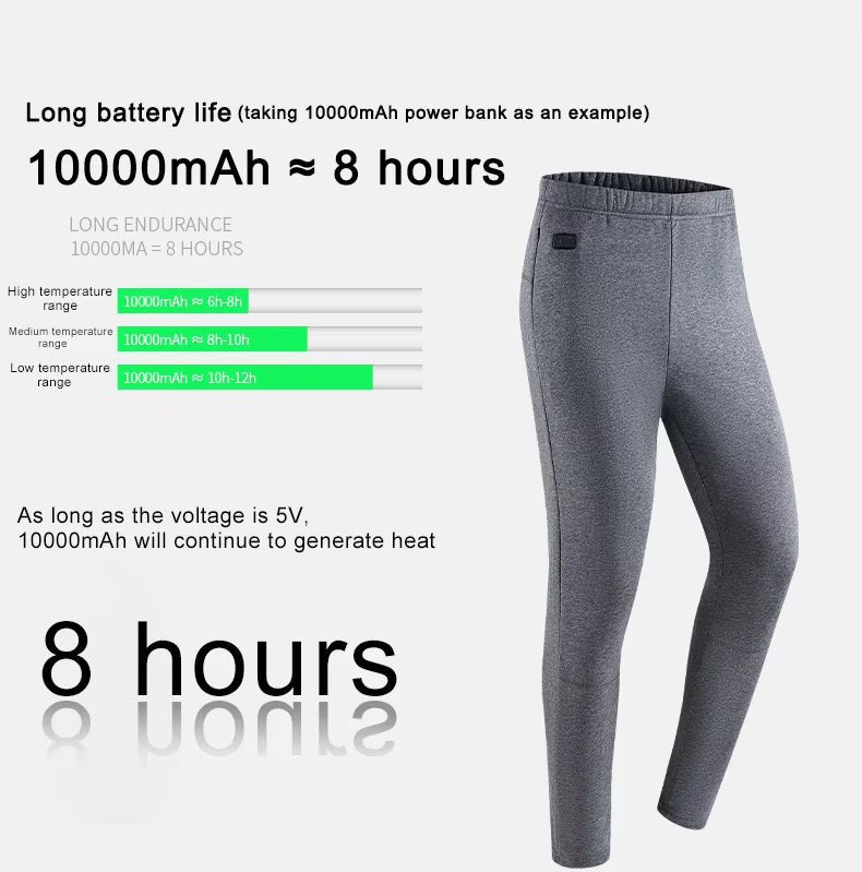 30 Area Heated Long Johns battery life