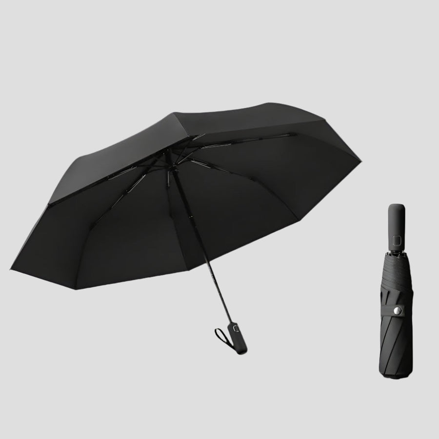 Sun Protective black UV Automatic Umbrella UPF 50+ with push button