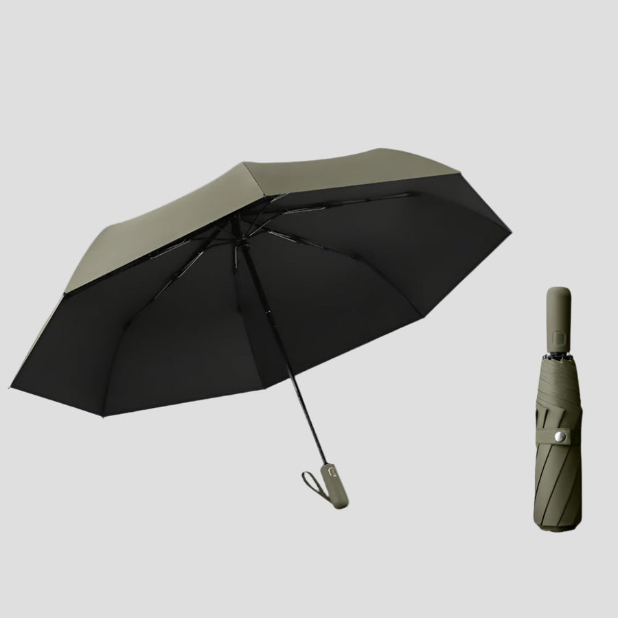 Sun Protective green UV Automatic Umbrella UPF 50+ with push button