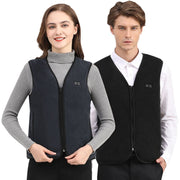 V - Neck Heated Fleece Jacket - Sidiou Group