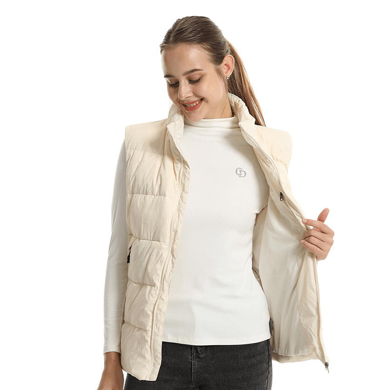 White Duck Down Heated Gilet - Sidiou Group