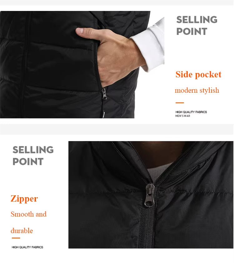 White Duck Down Heated Gilet - Sidiou Group