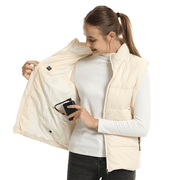 White Duck Down Heated Gilet - Sidiou Group