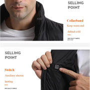 White Duck Down Heated Gilet - Sidiou Group