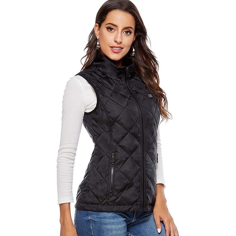 Women's Quilted Heated Vest black