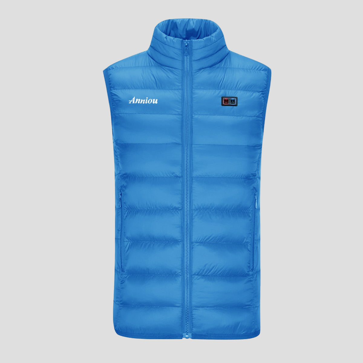 womens blue Dual Switch Heated Gilet by Anniou