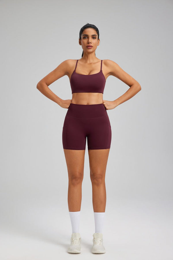 Spaghetti Strap Yoga Bra