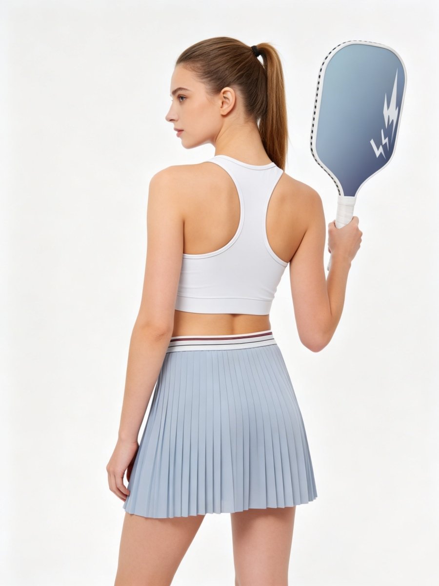 High Waist Mesh Pleated Pickleball Skirt