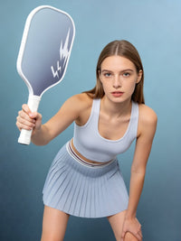 High Waist Mesh Pleated Pickleball Skirt