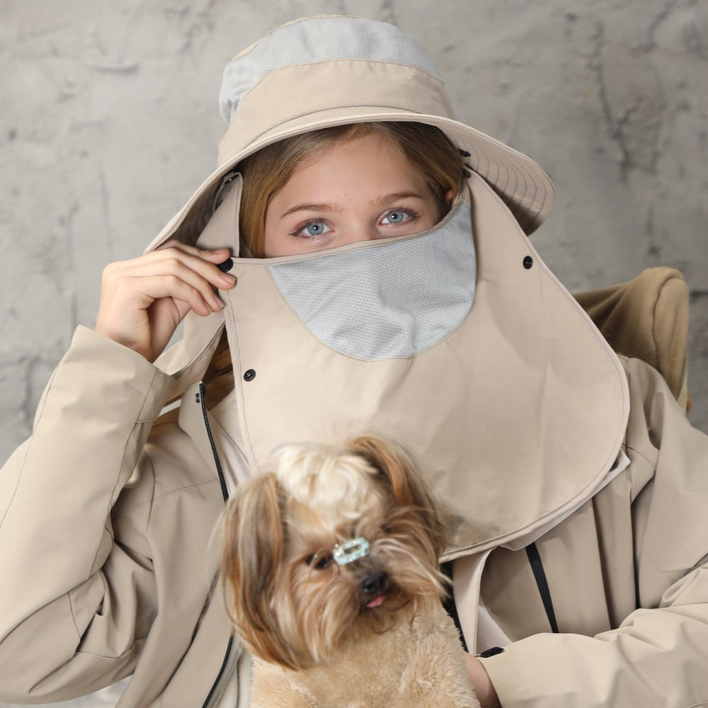 UPF 50+ Bucket Hat with Face & Neck Cover