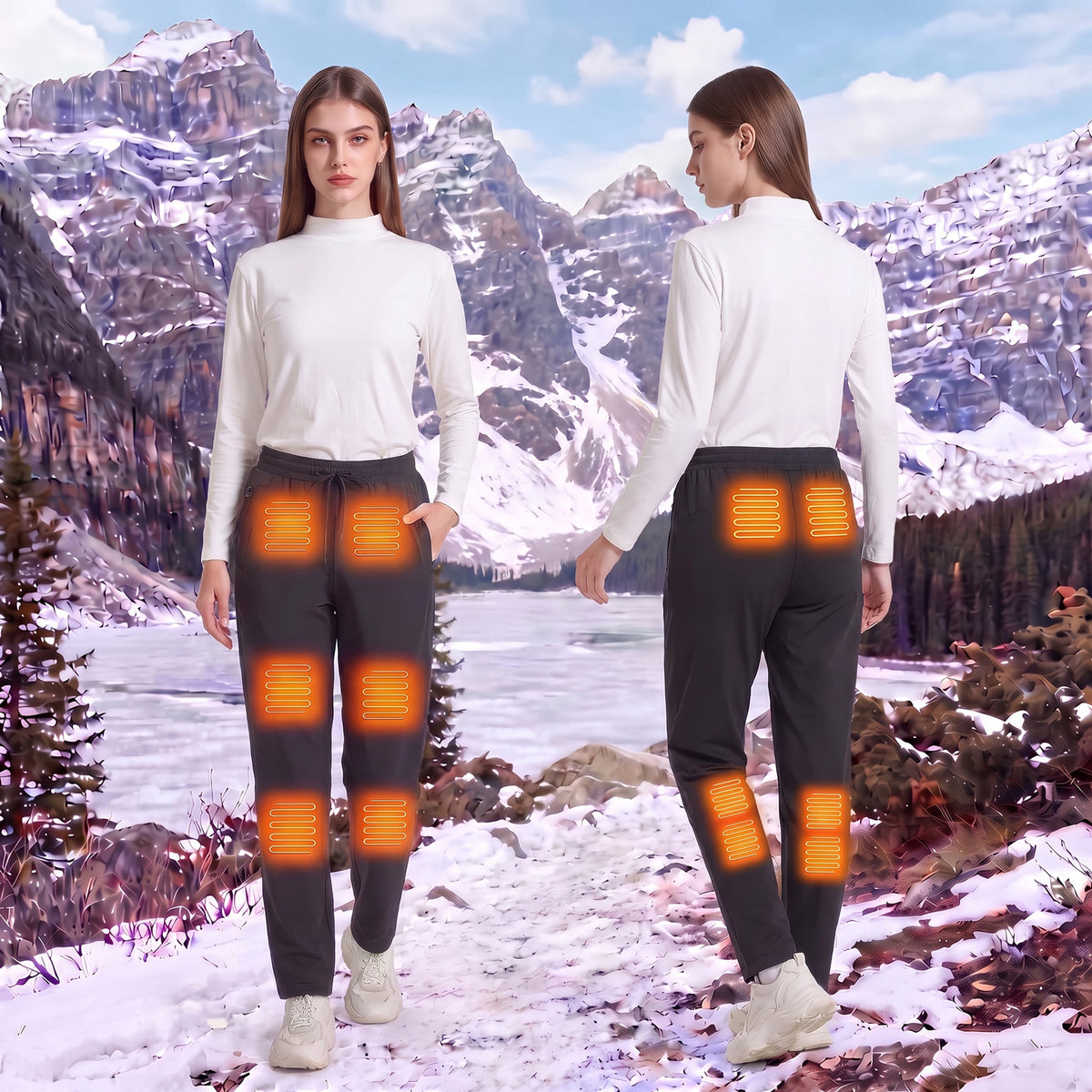 12 area Womens Heated Sweatpants