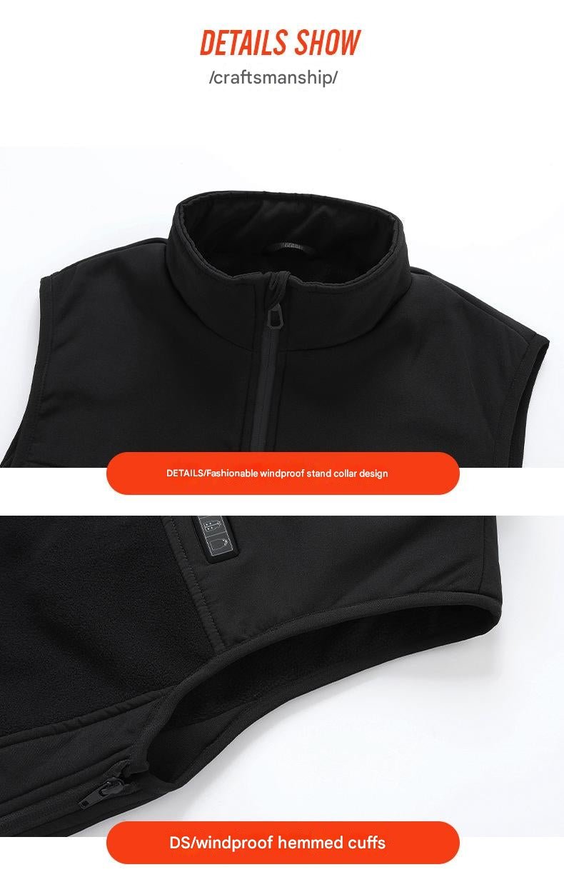 13 Area Black Fleece Heated Gilet - Sidiou Group