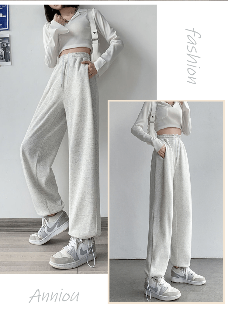 Women's Wide-Leg Cuffed Sweatpants