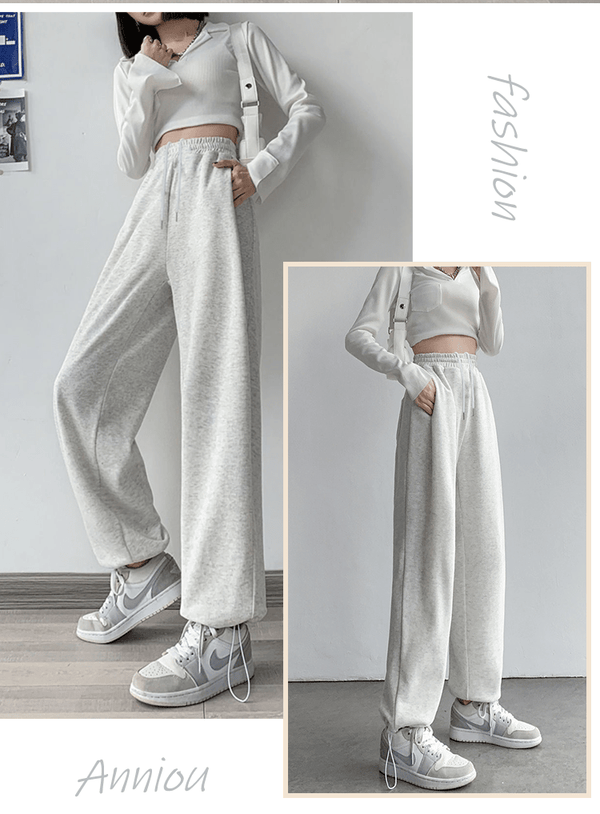 Women's Wide-Leg Cuffed Sweatpants