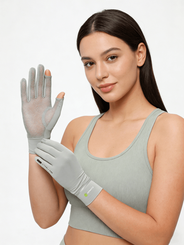 Guanti traspiranti da sole con protezione UPF 50+ per donna